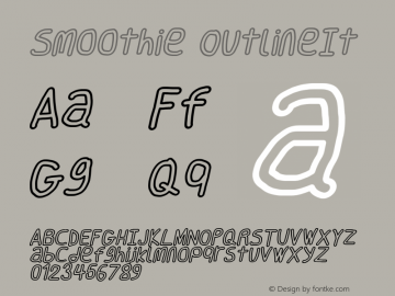 Smoothie OutlineIt Version 0.8 Font Sample