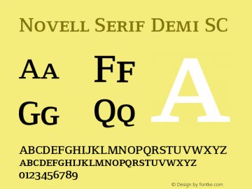 NovellSerif-DemiSC Version 001.901图片样张