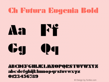 Ch Futura Eugenia Bold 图片样张