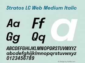 StratosLCWebMedium Version 1.0 Font Sample