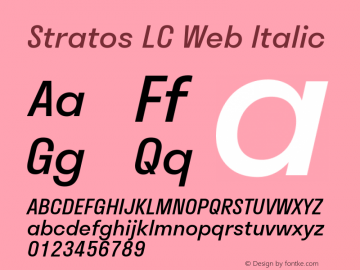 StratosLCWeb Version 1.0 Font Sample