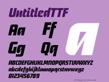 UntitledTTF Version 1.0图片样张