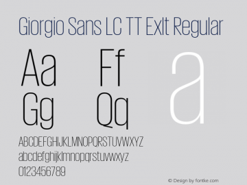 GiorgioSansLCTTExlt Version 1.0图片样张