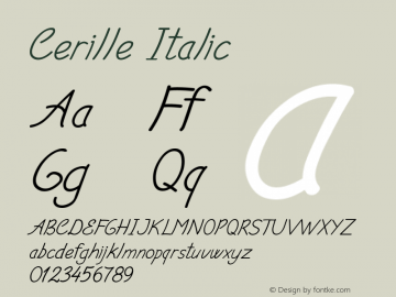 Cerille-Italic Version 1.000图片样张