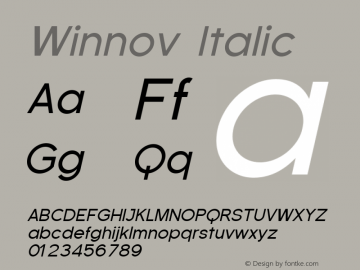 Winnov-Italic Version 001.000图片样张