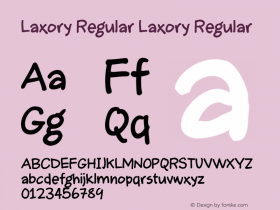 Laxory Regular Version 1.000 Font Sample