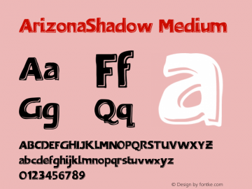 ArizonaShadow-Medium Version 1.000图片样张