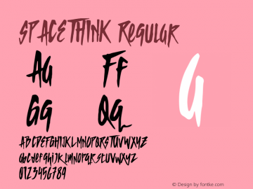 SPACETHINK 1.000 Font Sample