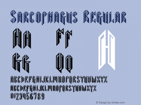 Sarcophagus Version 2.00 October 17, 2010, initial release Font Sample