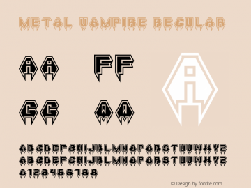 Metal Vampire Regular Version 1.0 Font Sample