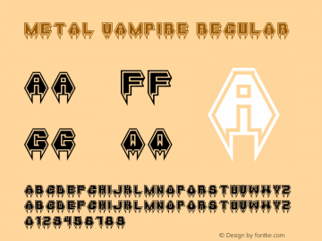 Metal Vampire Regular Version 1.0 Font Sample