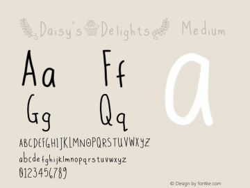 <Daisy's-Delights> Version 1.0 Font Sample