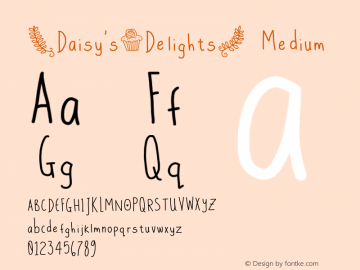 <Daisy's-Delights> Version 1.0 Font Sample