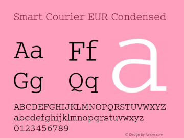 Smart Courier EUR Condensed Version 2.00 Font Sample