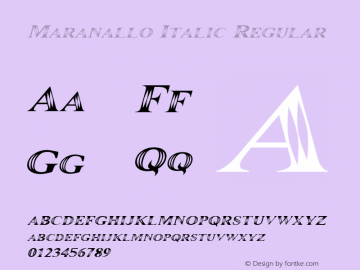 Maranallo Italic 1.5图片样张