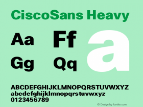 CiscoSans-Heavy Version 1.003 Font Sample