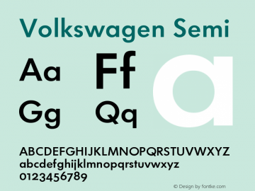Volkswagen-Semi Version 001.002; t1 to otf conv图片样张