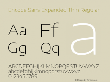 Encode Sans Expanded Thin Regular 图片样张