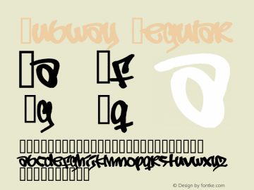 Subway Regular 1.0 Font Sample