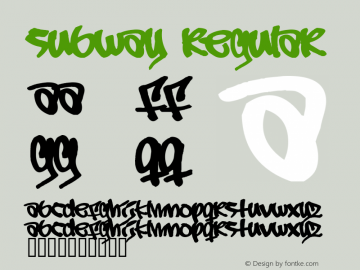 Subway Regular 1.0 Font Sample