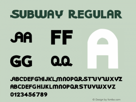 Subway Regular www.sharkshock.uni.cc Font Sample