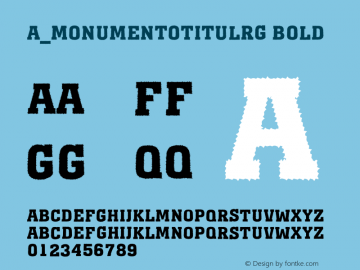 a_MonumentoTitulRg Bold 01.03 Font Sample