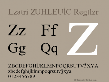 Lazuri ATHLETIC Regular Macromedia Fontographer 4.1 21.02.1998 Font Sample