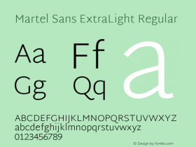 MartelSansExtraLight Version 1.0图片样张