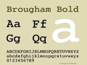 Brougham Bold Version 1.20 Font Sample