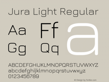 Jura Light Regular 图片样张
