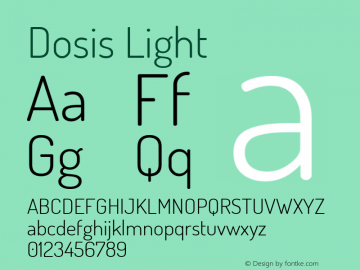 Dosis Light 图片样张