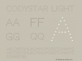 Codystar Light  Font Sample