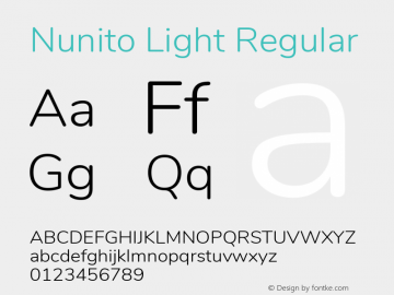 Nunito Light Regular 图片样张