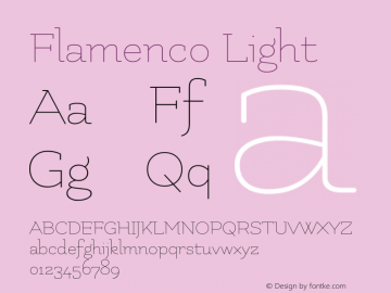 Flamenco Light  Font Sample