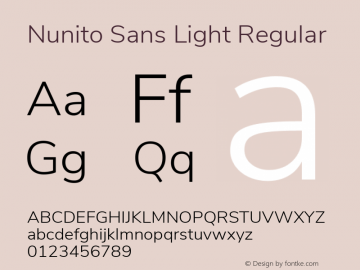 Nunito Sans Light Regular  Font Sample
