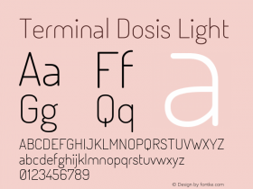 Terminal Dosis Light  Font Sample