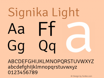 Signika Version 1.0图片样张