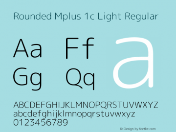 RoundedMplus1cLight Version 1.0图片样张