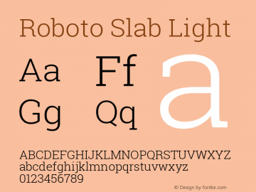 RobotoSlab Version 1.0 Font Sample