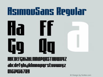 AsimovSans Regular 001.000 Font Sample
