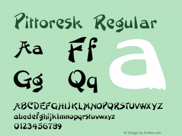 Pittoresk Regular Brendel            :27.04.1995 Font Sample