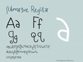 Submarine Regular Macromedia Fontographer 4.1.5 9/6/97 Font Sample