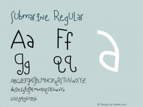 Submarine Regular Macromedia Fontographer 4.1.5 9/6/97图片样张