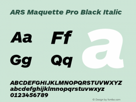 ARSMaquettePro-BlackItalic Version 3.002图片样张