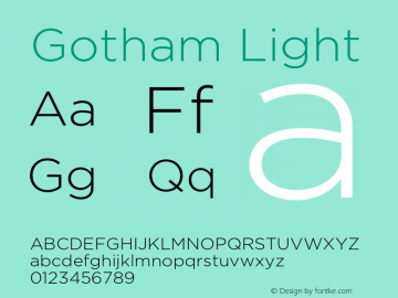 download gotham light font