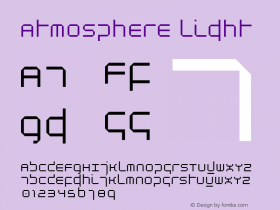 Atmosphere Light Macromedia Fontographer 4.1.5 5/10/97图片样张