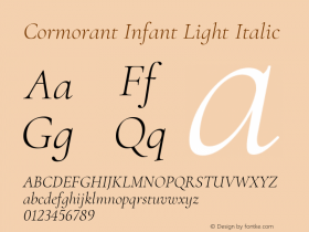 Cormorant Infant Light Italic 图片样张