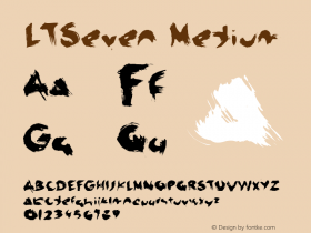 LTSeven Medium Version 001.000 Font Sample