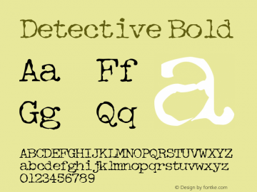 Detective Bold Rev. 003.000图片样张