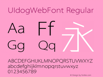 UIdogWebFont 1.00图片样张